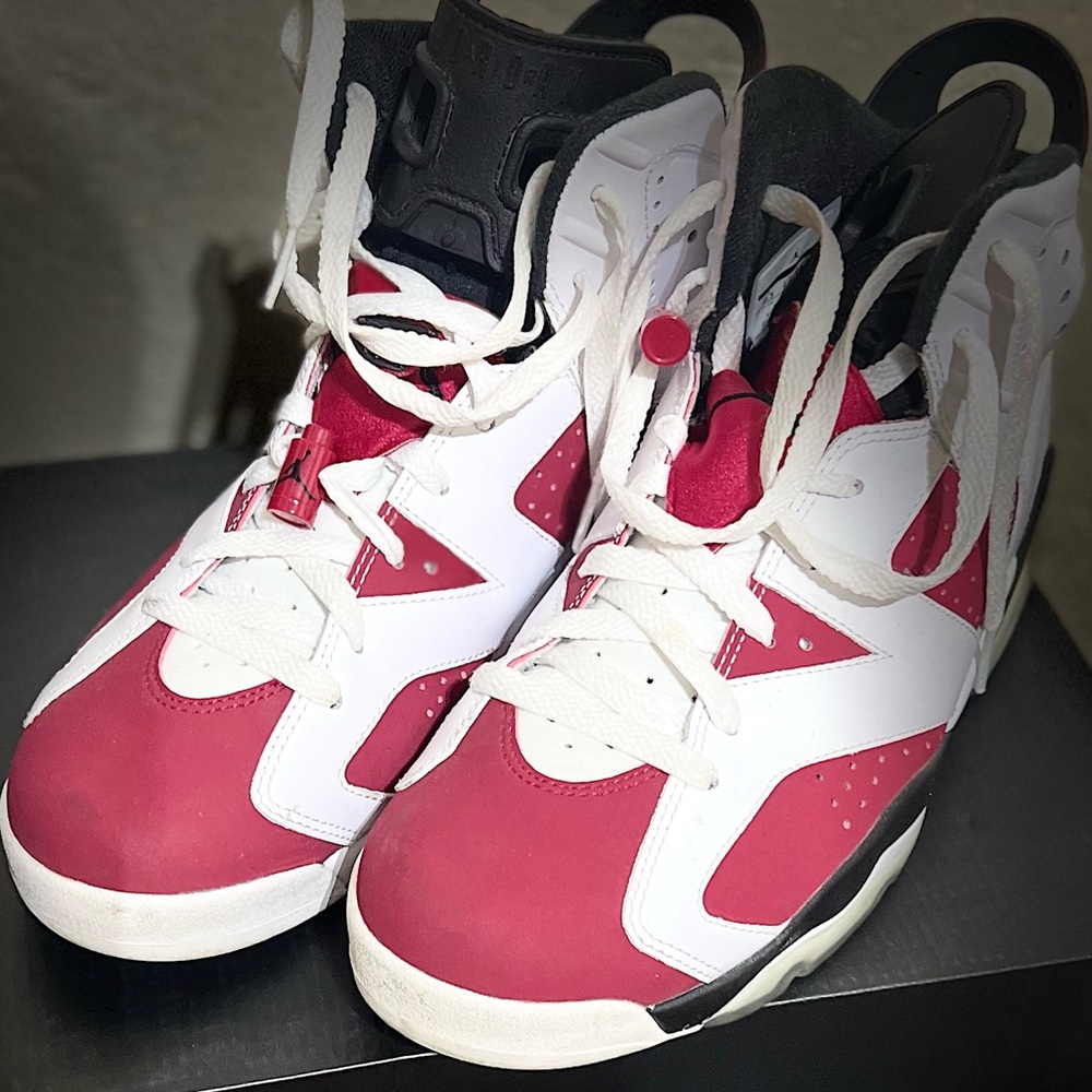 Pre owned 2014 Jordan retro 6 “Carmines” Size 10 - Picture 4 of 7